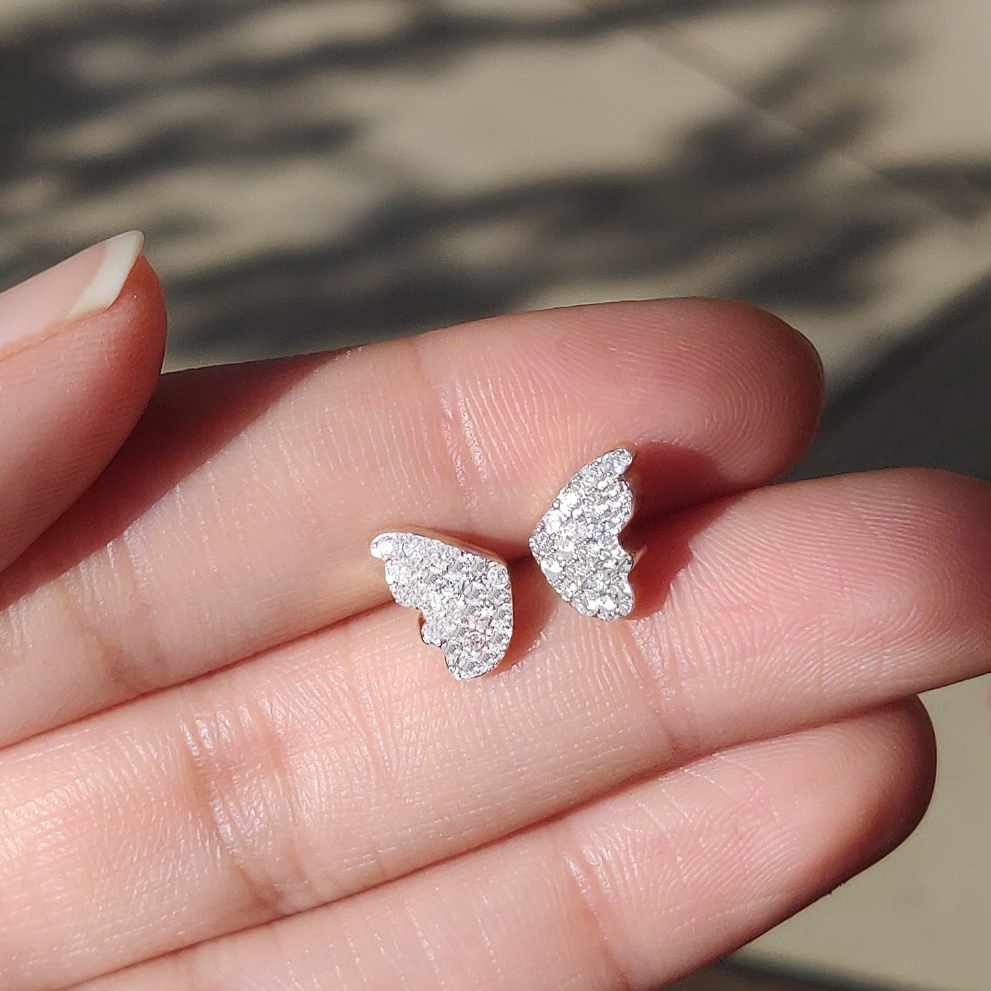 Three Way Diamond Butterfly Earrings