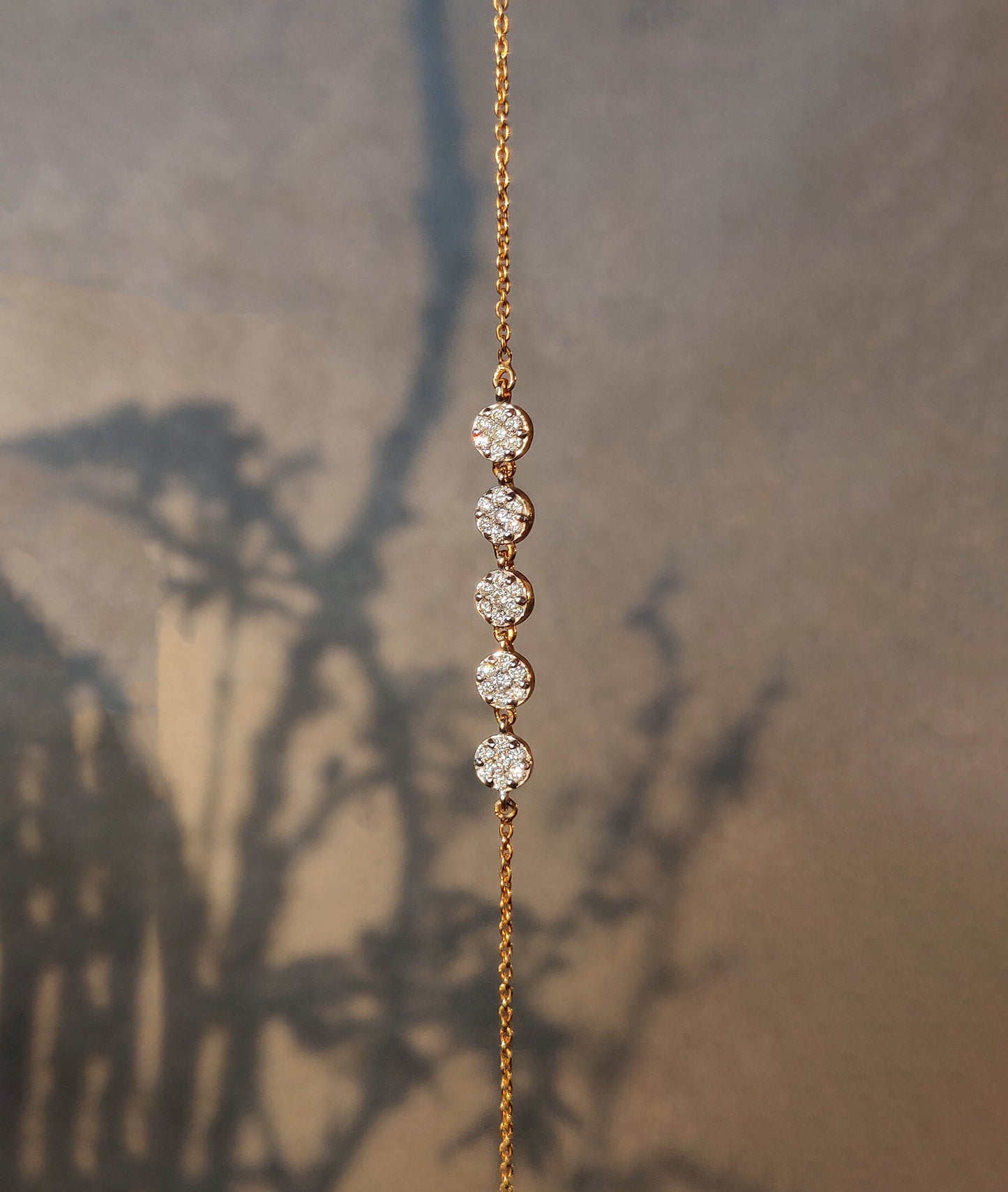 Pavé Diamond Disc Bracelet