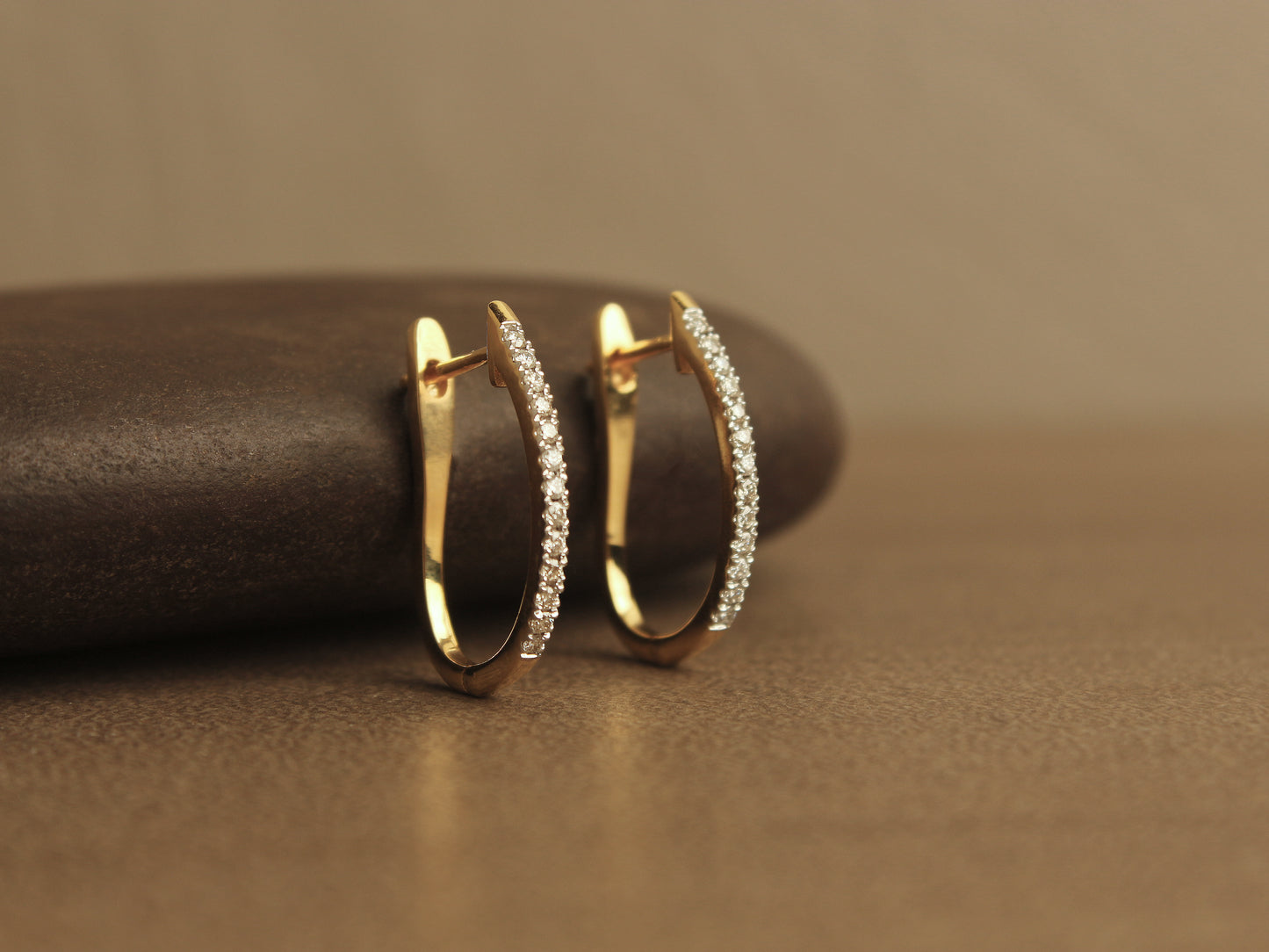 Diamond Hoop Earrings