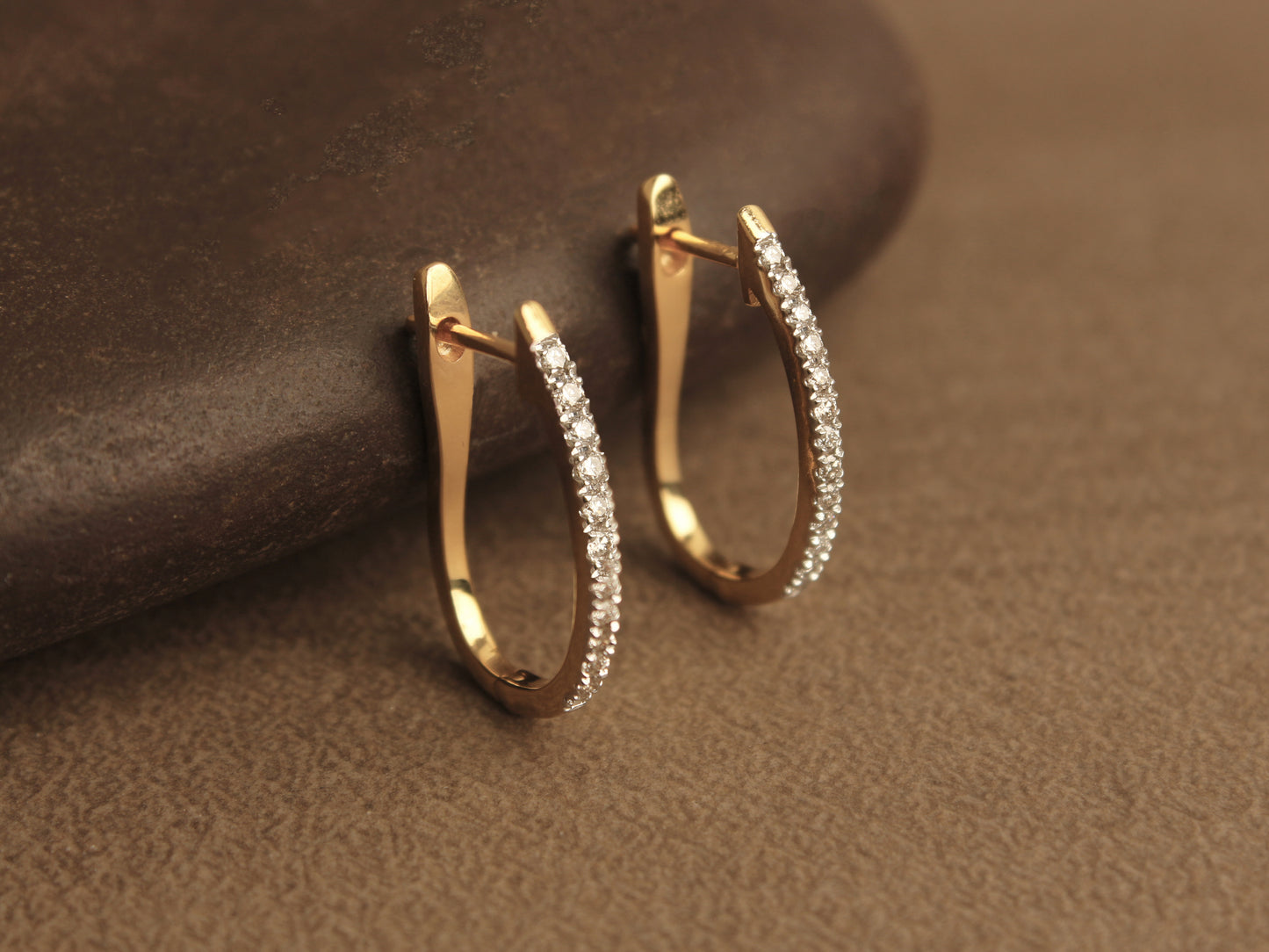 Diamond Hoop Earrings