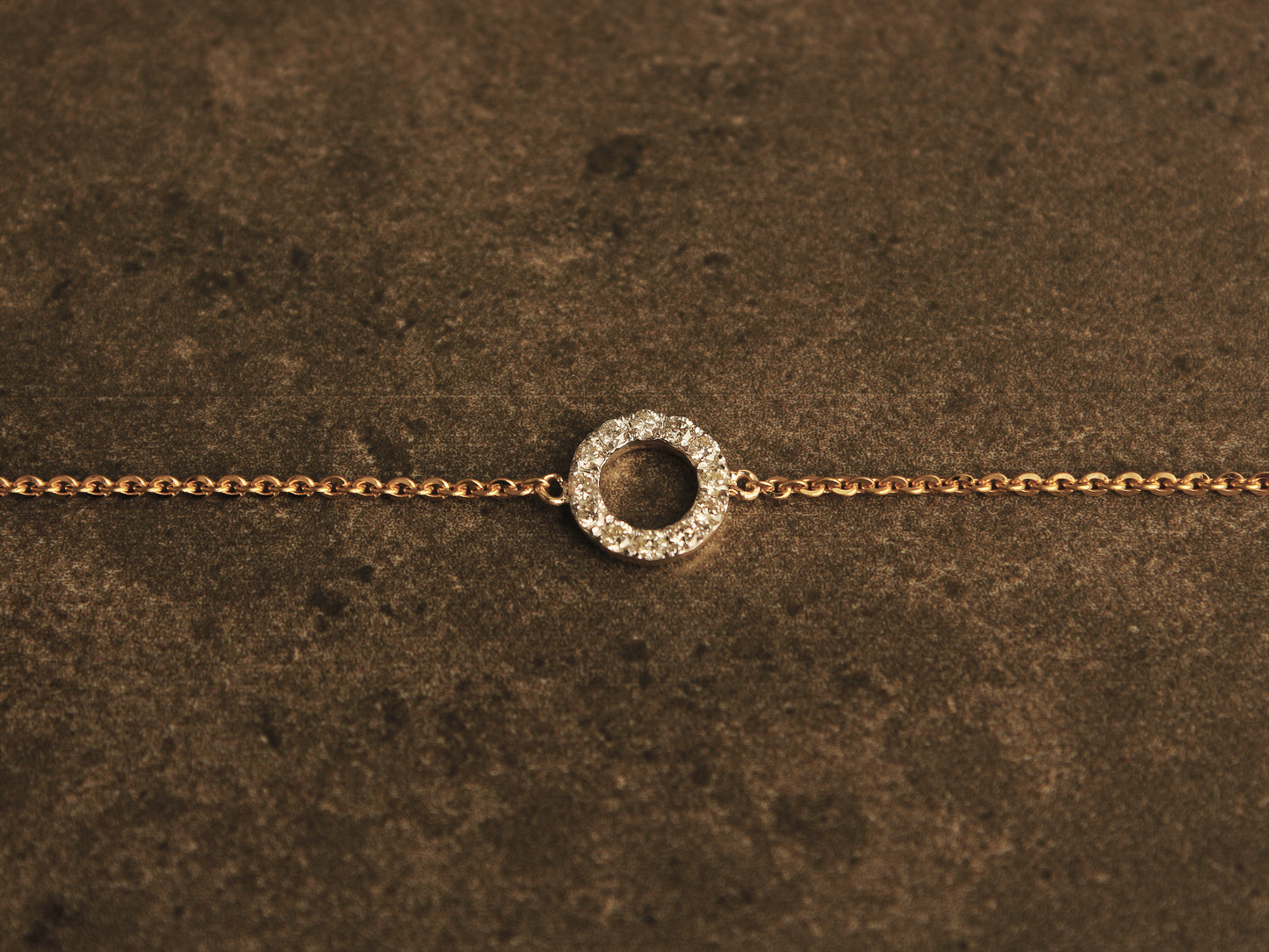 Open Circle Diamond Bracelet