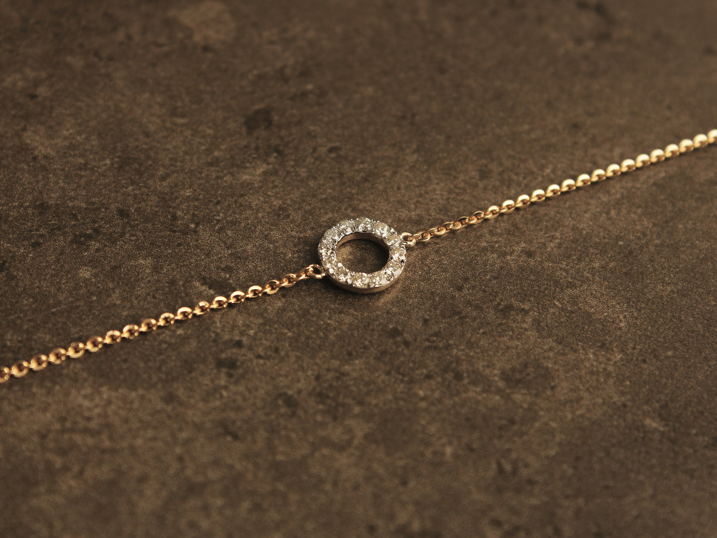 Open Circle Diamond Bracelet