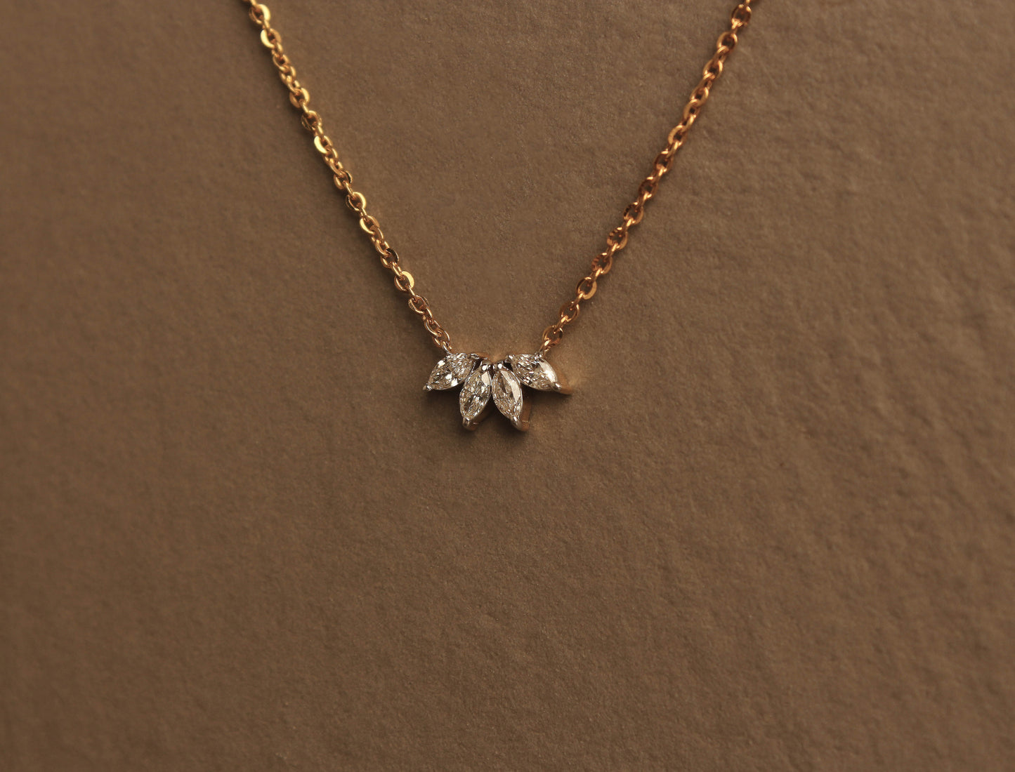 Lotus diamond necklace