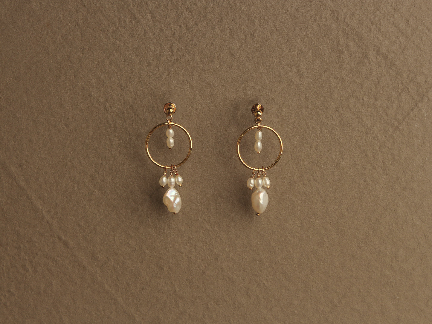 Drop Pearl Hoops