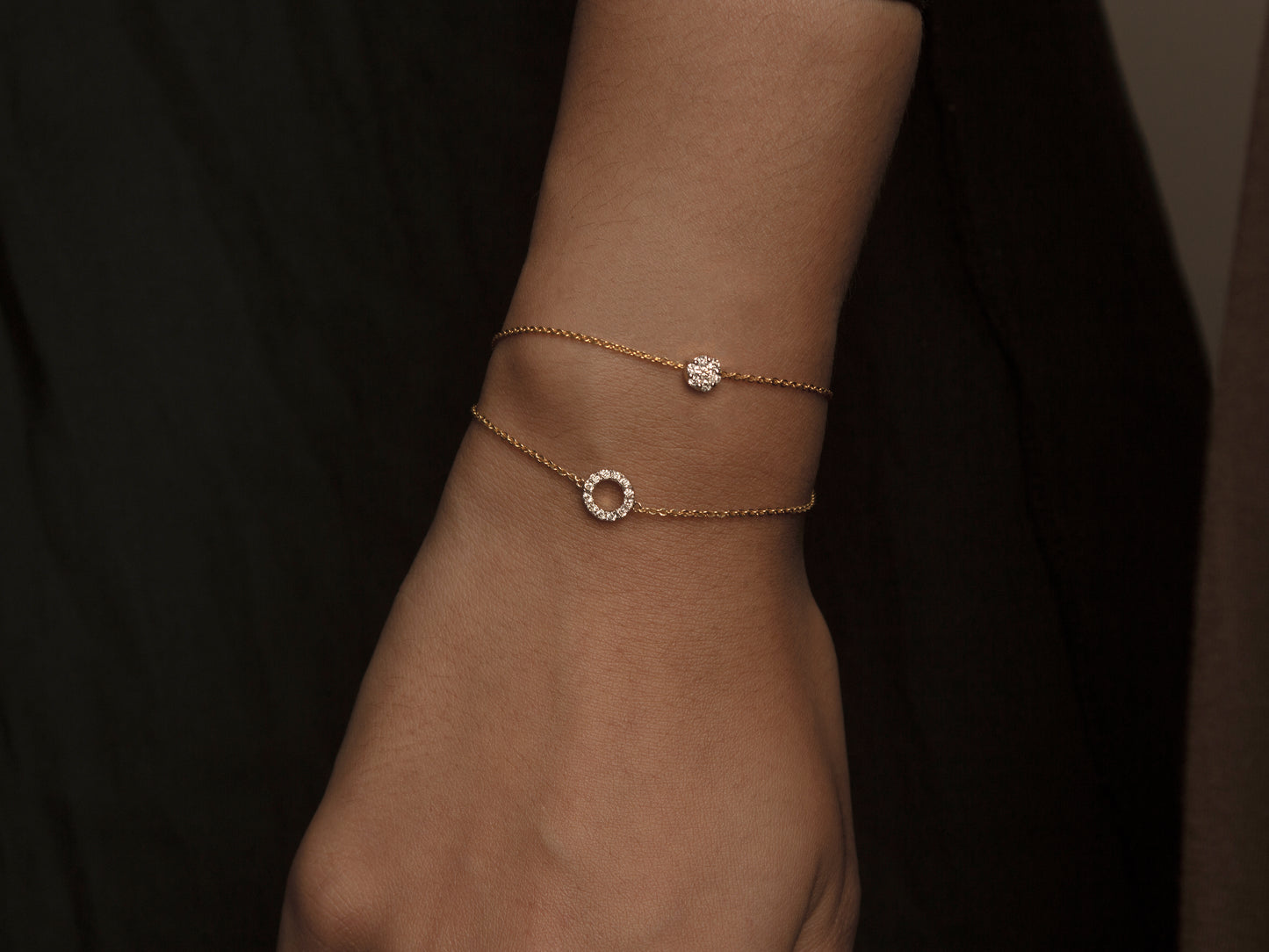 Open Circle Diamond Bracelet