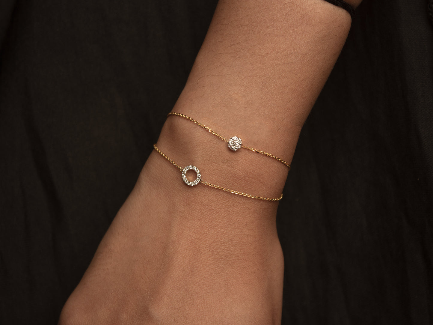 Open Circle Diamond Bracelet