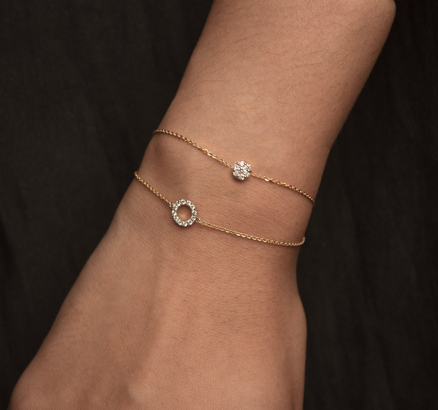 Open Circle Diamond Bracelet