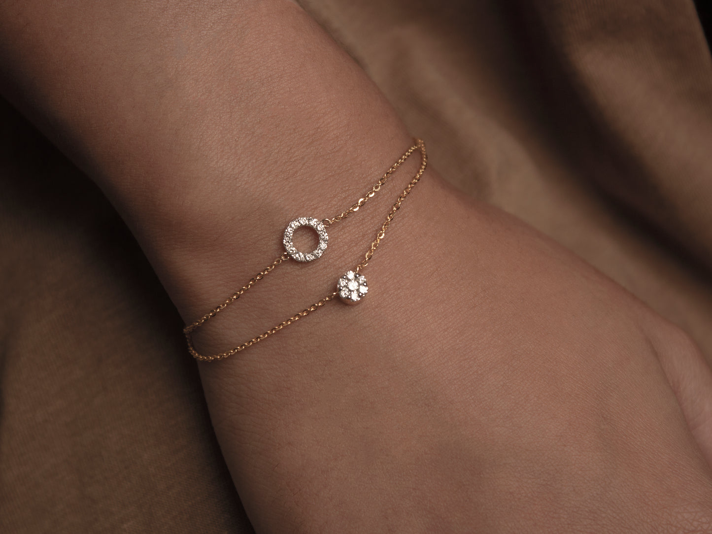 Open Circle Diamond Bracelet