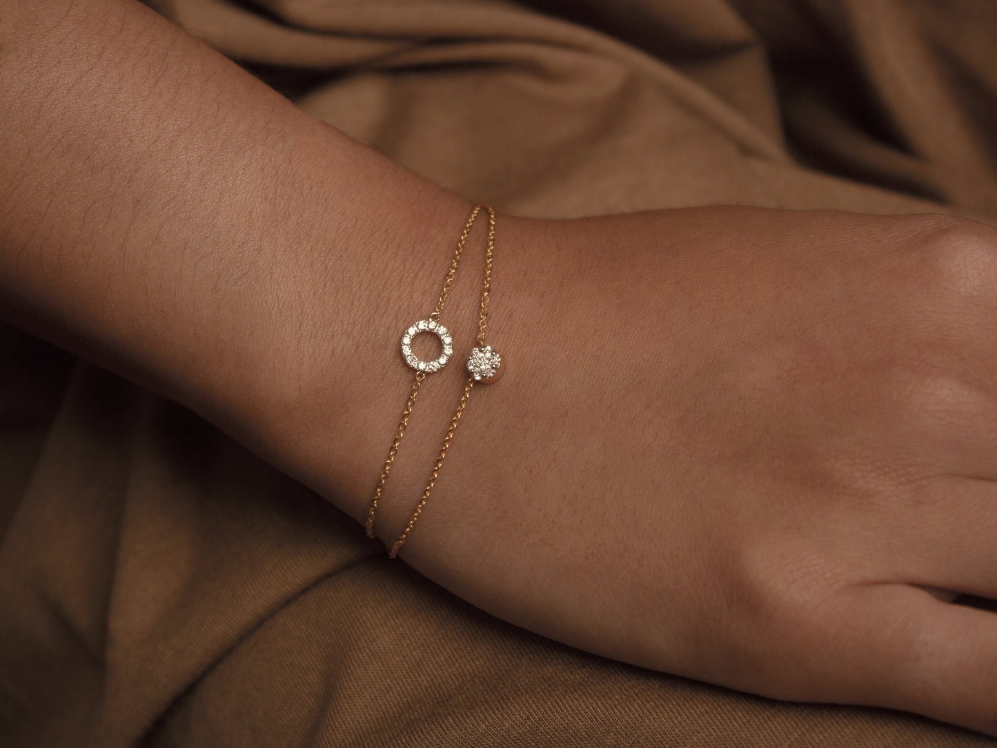 Open Circle Diamond Bracelet