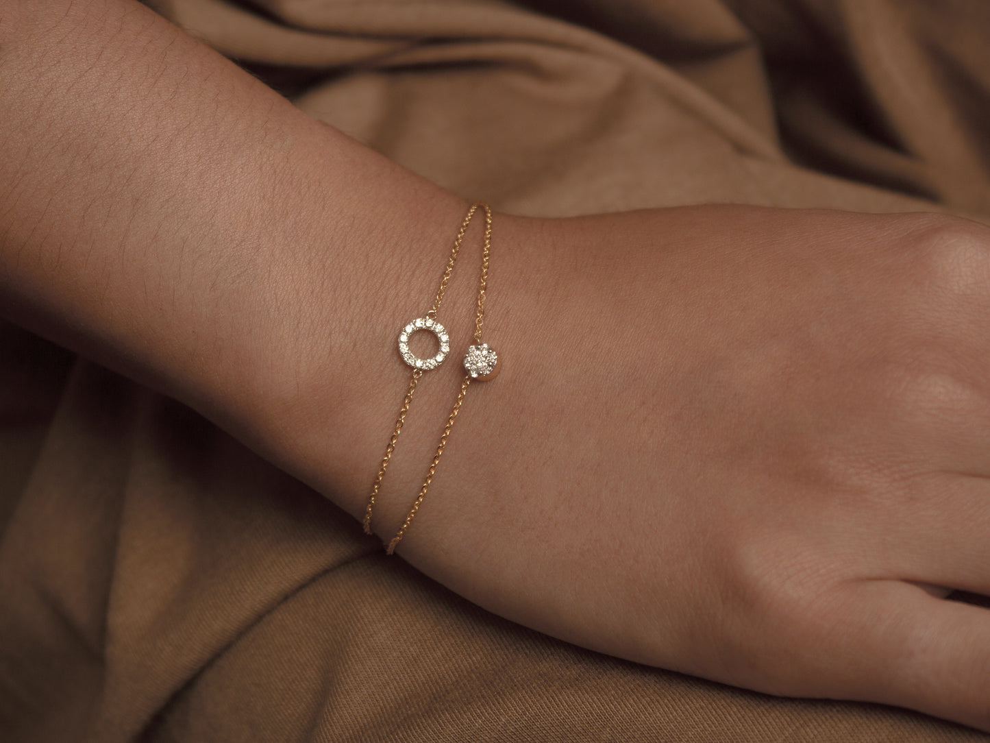 Open Circle Diamond Bracelet