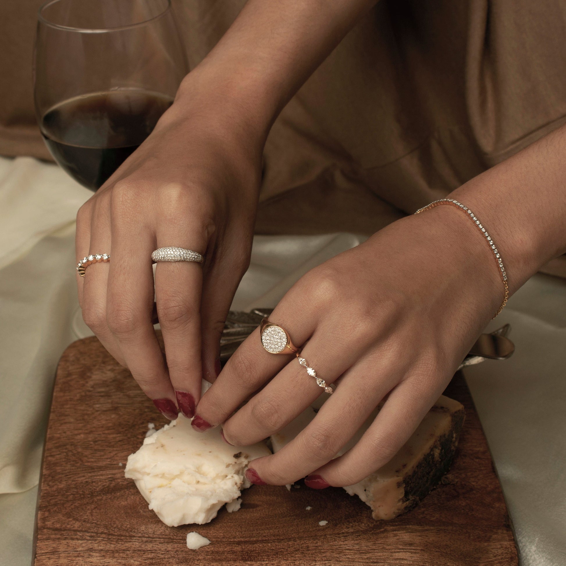 Pavé Diamond Signet Ring | Anthropologie Japan - Women's Clothing,  Accessories & Home