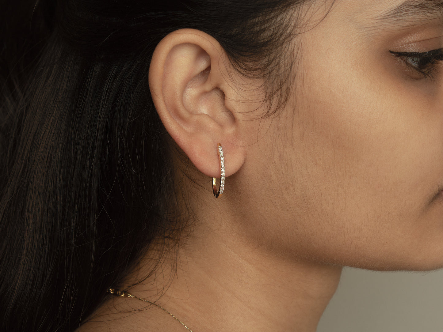 Diamond Hoop Earrings