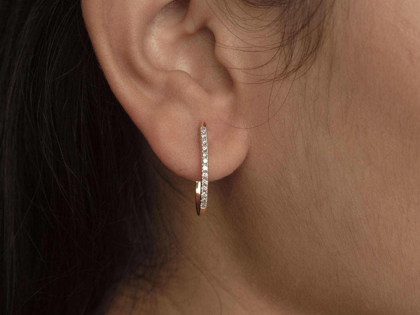 Diamond Hoop Earrings