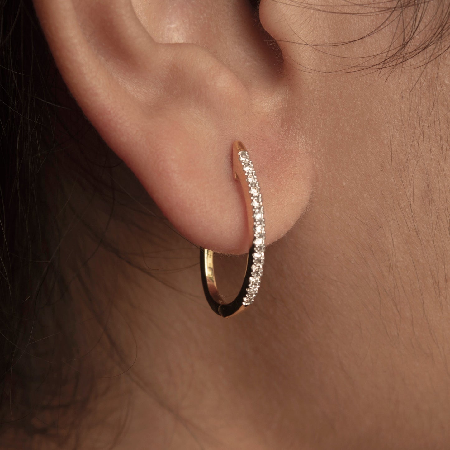 Diamond Hoop Earrings