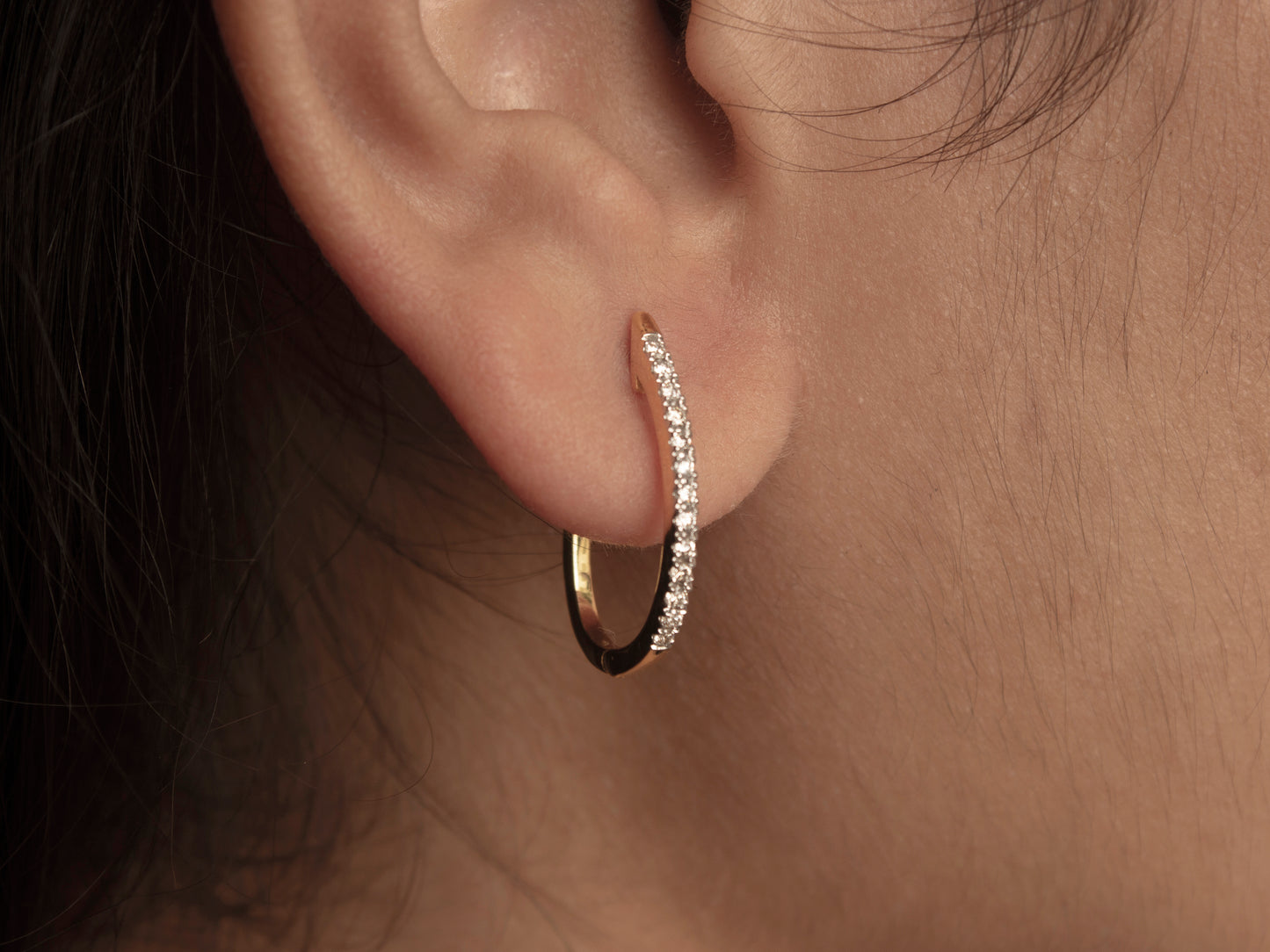 Diamond Hoop Earrings