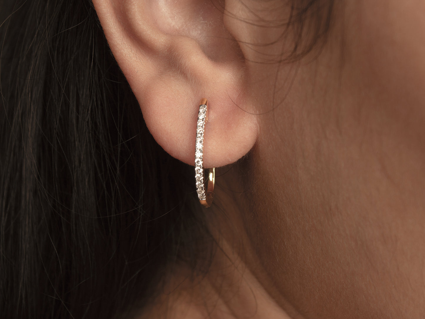 Diamond Hoop Earrings