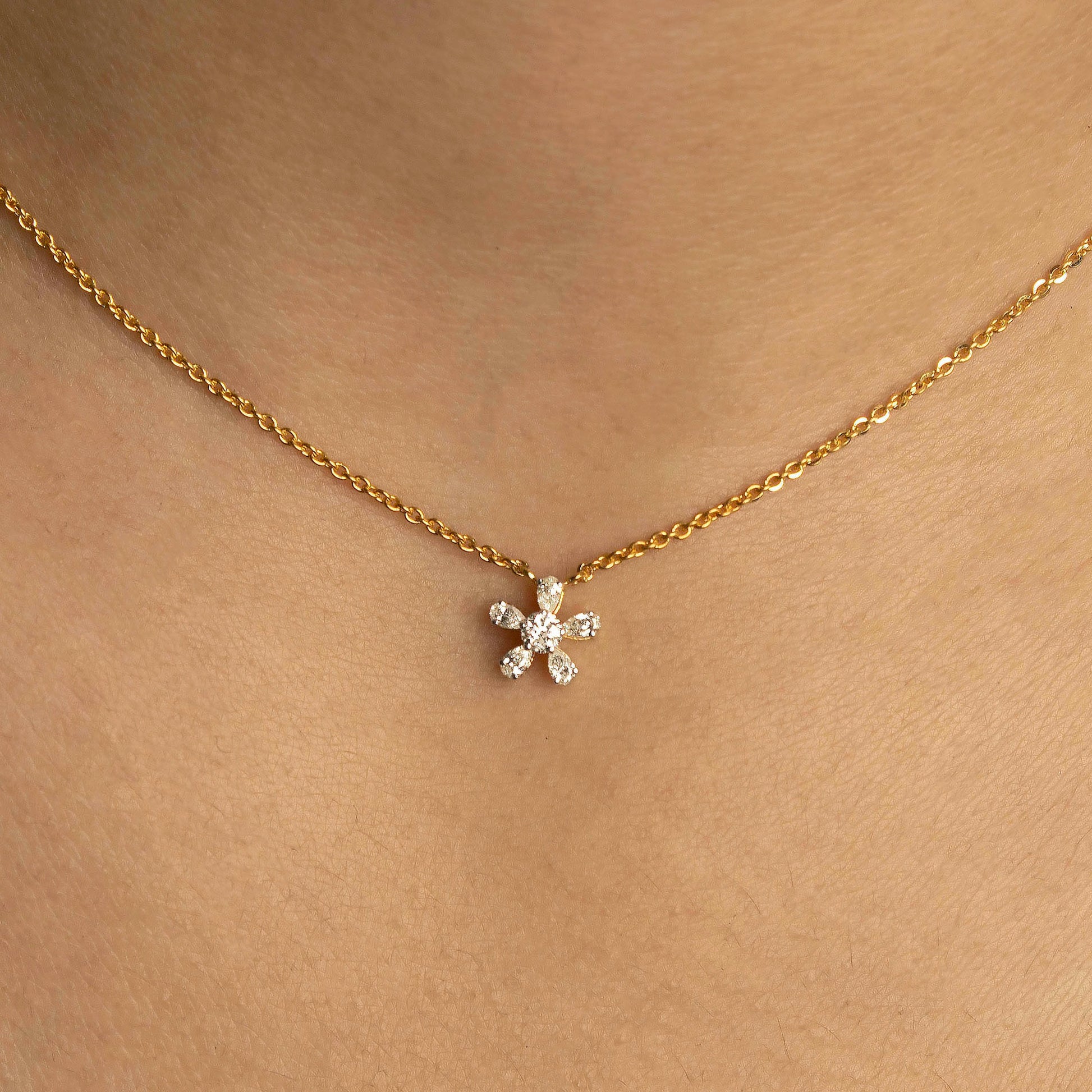 Daisy Diamond 925 Sterling Silver Necklace — Kirijewels.com