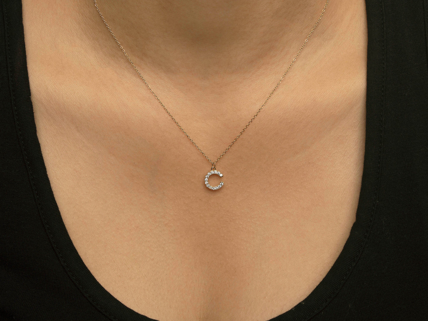 Initial Diamond Necklace