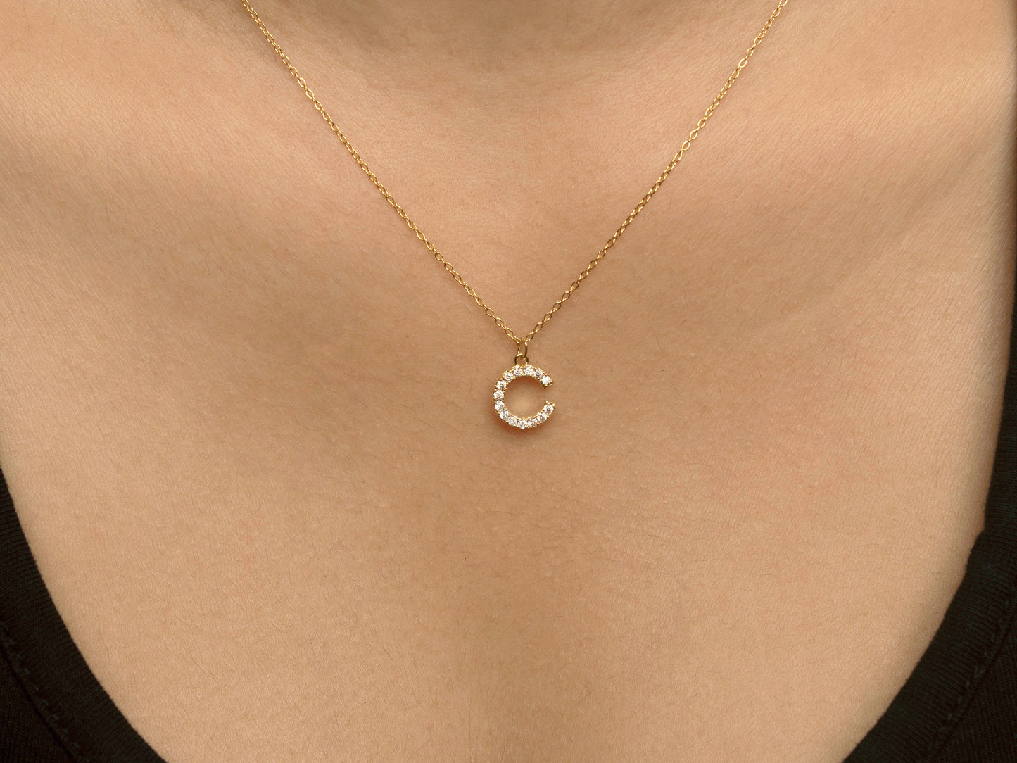 Initial Diamond Necklace