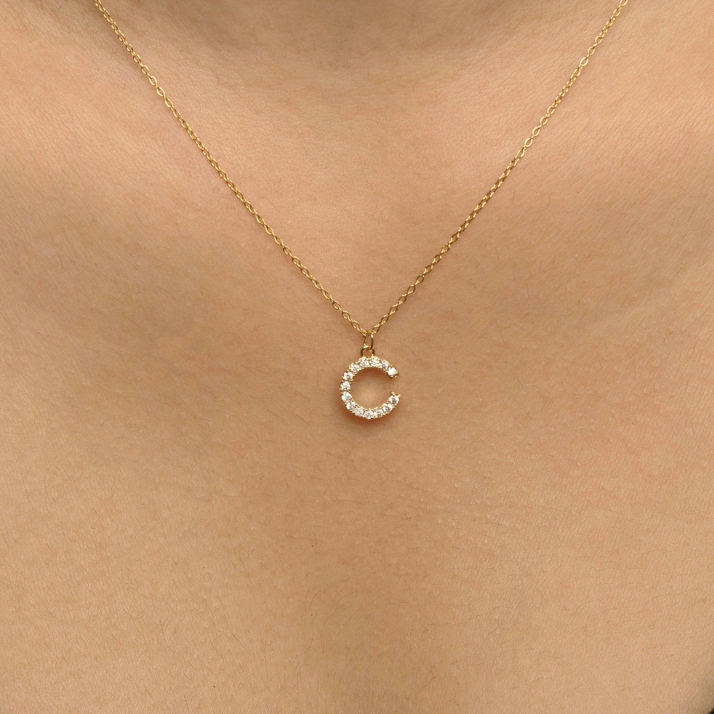 Initial Diamond Necklace