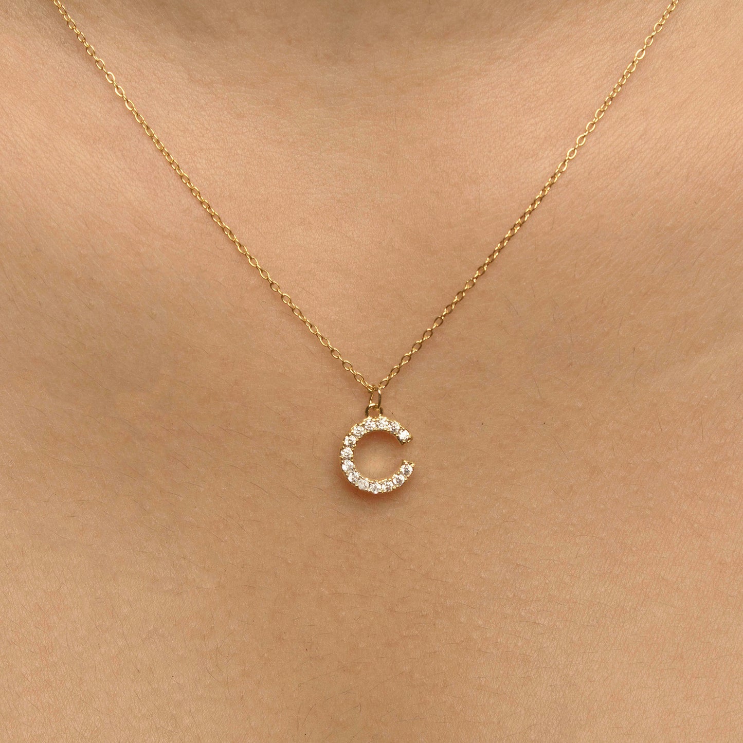 Initial Diamond Necklace