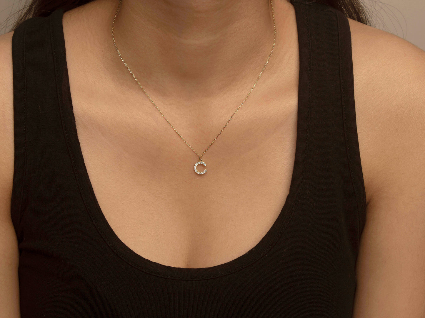 Initial Diamond Necklace