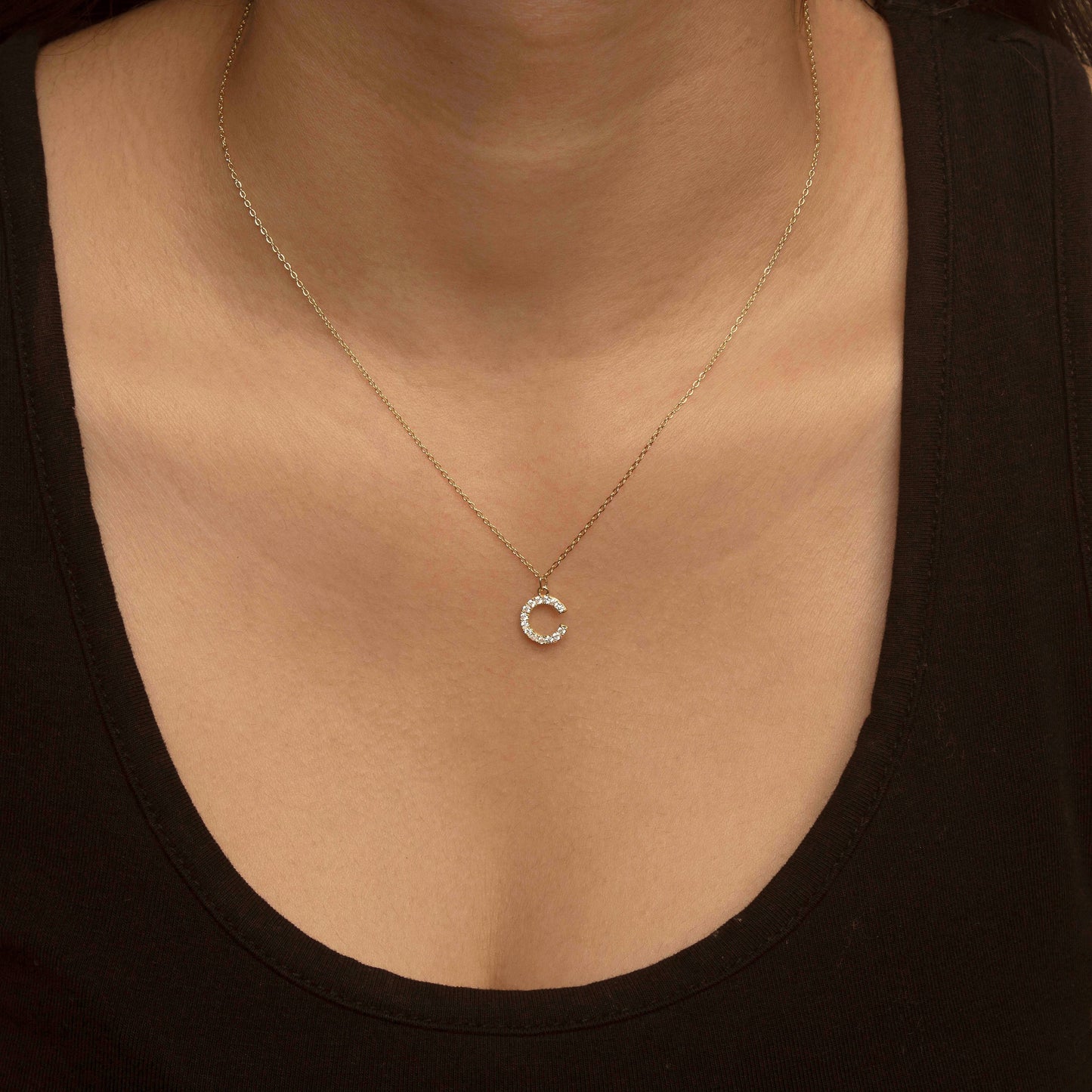 Initial Diamond Necklace