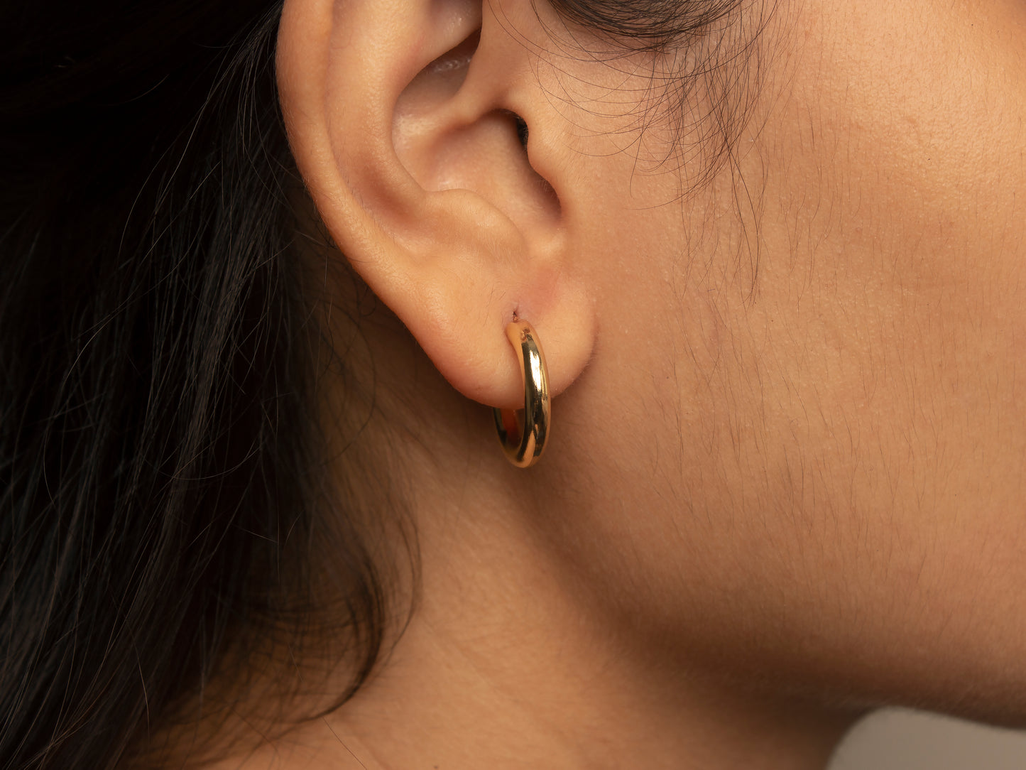 Classic chunky Gold Hoops