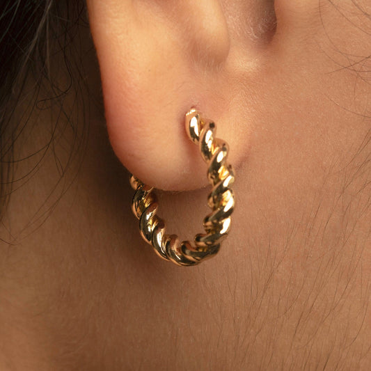 Twisty Gold Hoops