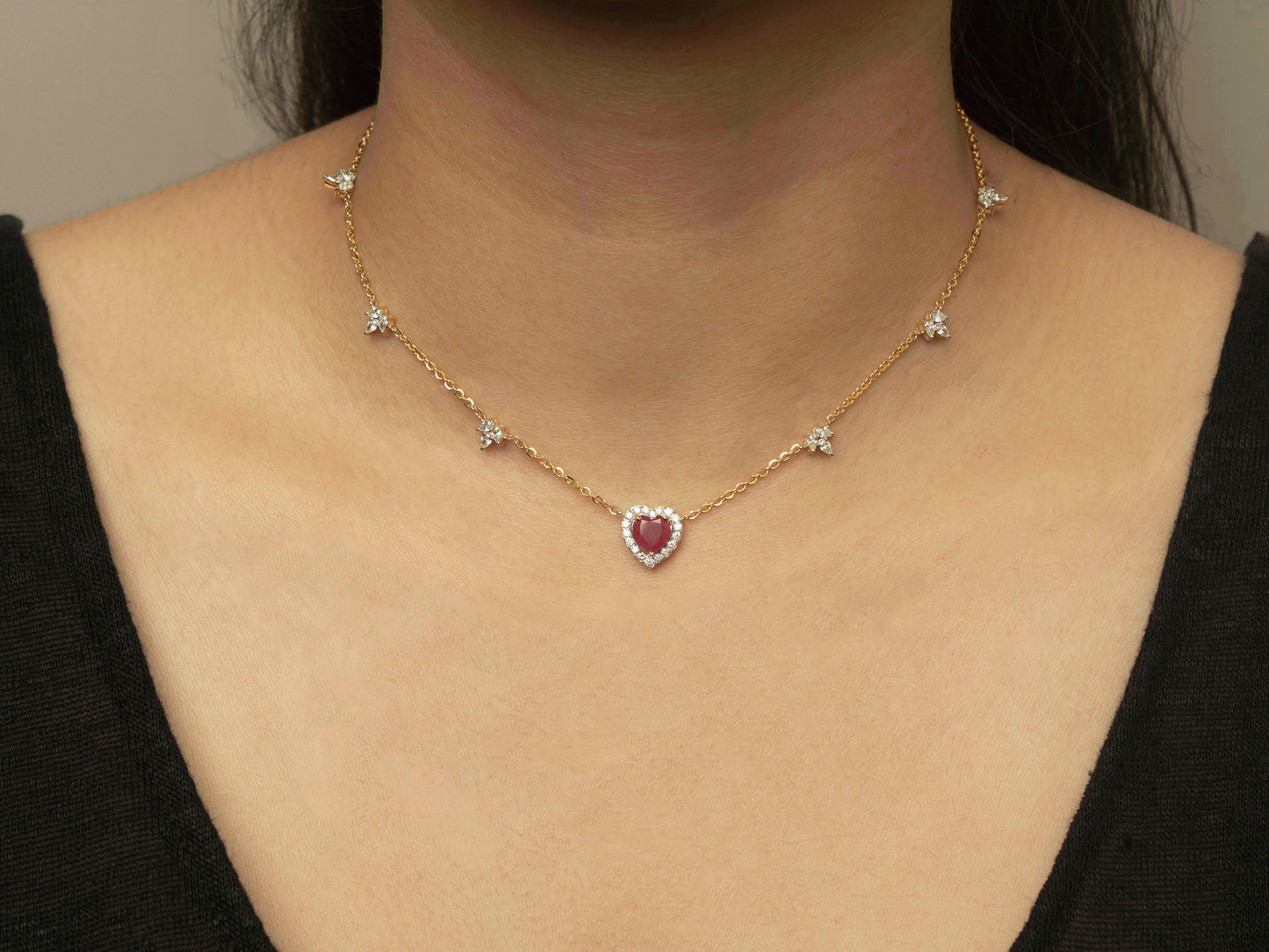 Queen of Hearts Diamond Necklace