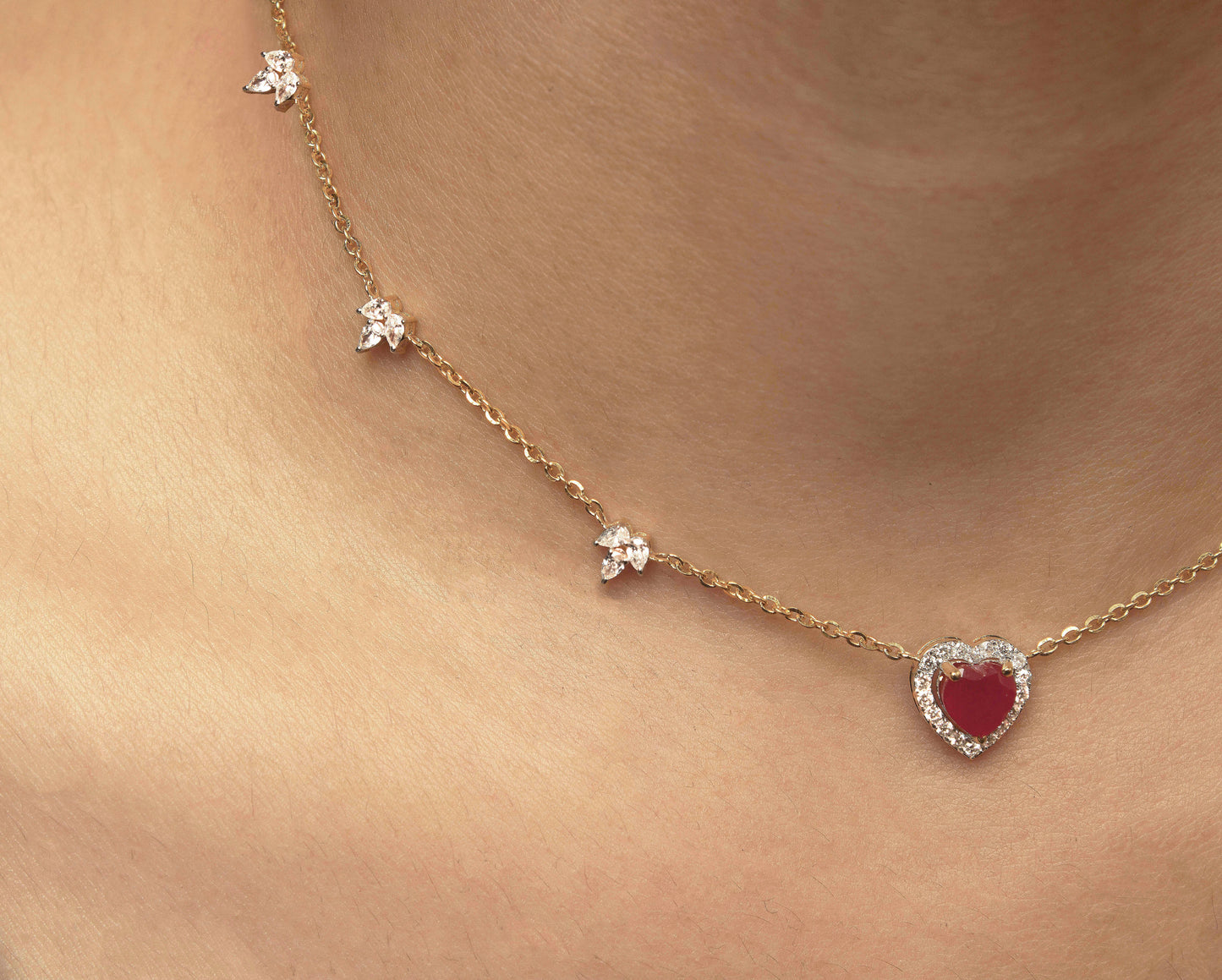 Queen of Hearts Diamond Necklace