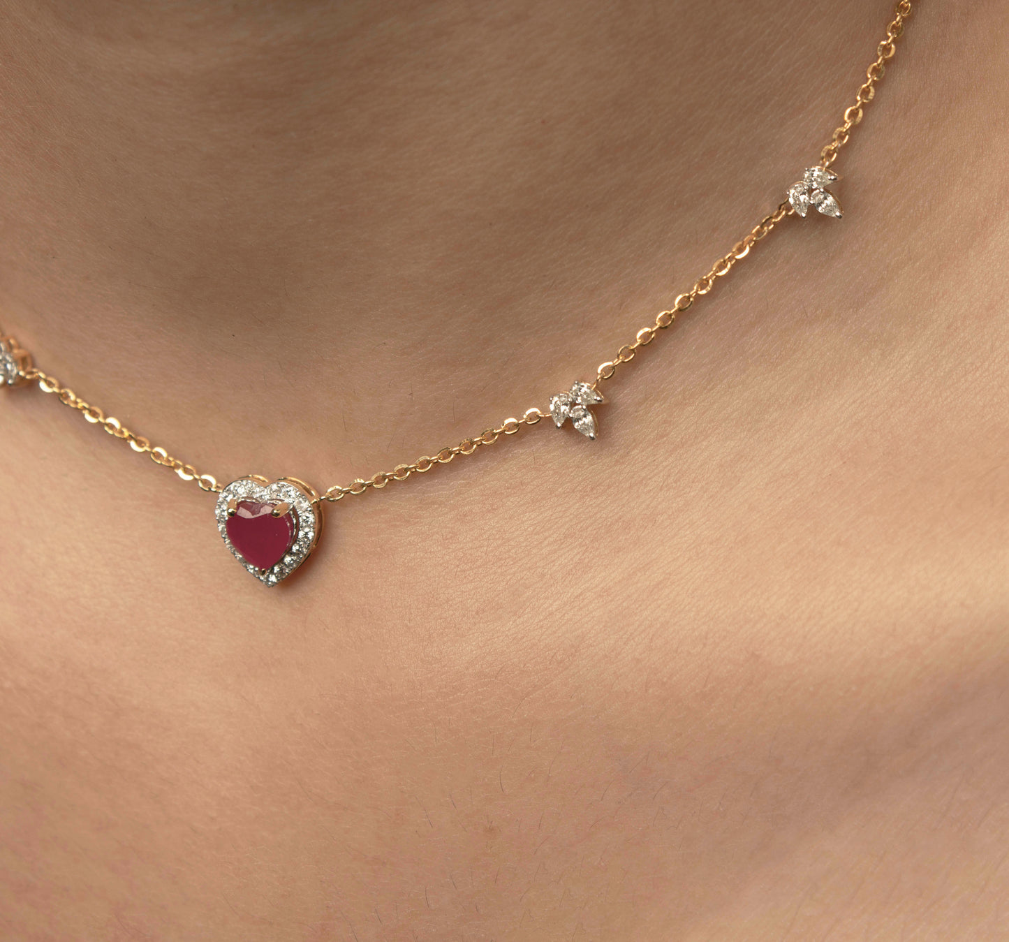 Queen of Hearts Diamond Necklace