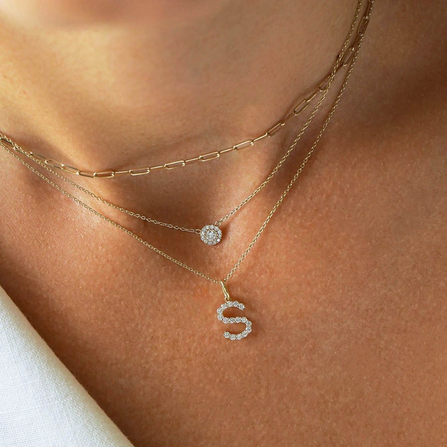 Initial Diamond Necklace